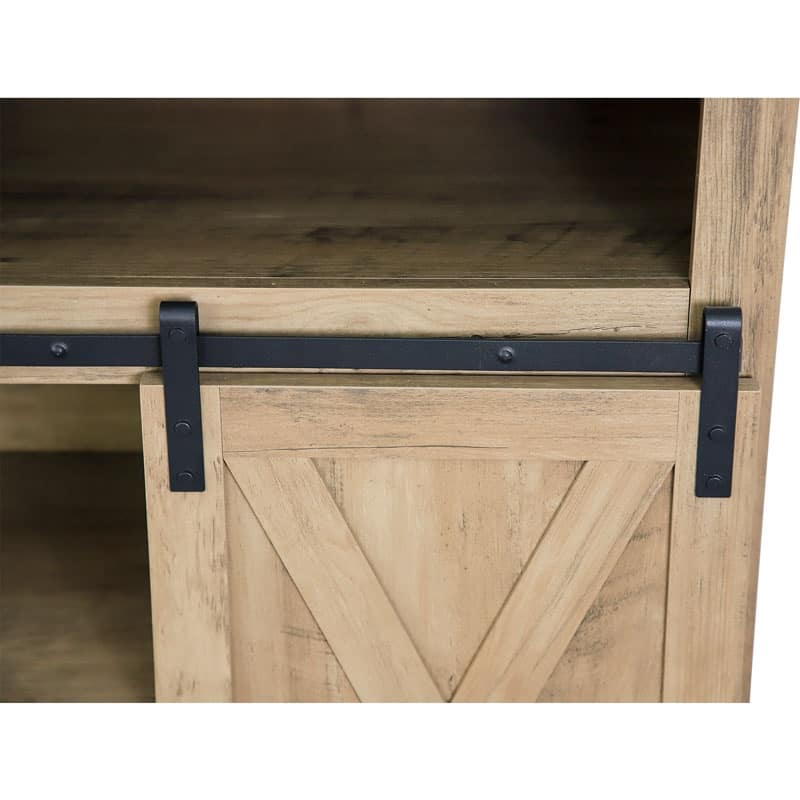 Rustic Sliding Barn Door TV Stand for TVs Up to 65" Farmhouse